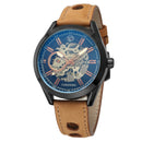 Relógio Mecânico Automático Masculino Premium – Skeleton Transparente com Vidro Azul e Estilo Sofisticado