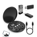 Kit Cabo USB-C 60W com Estojo Organizador Portátil – Carregamento Rápido e Adaptadores para Viagens