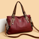 Bolsa Feminina Tote Grande em PU Macio, Bolsa de Ombro e Transversal Elegante para Uso Diário