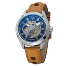 Relógio Mecânico Automático Masculino Premium – Skeleton Transparente com Vidro Azul e Estilo Sofisticado