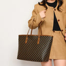Bolsa Feminina Grande Capacidade em Couro Sintético – Bolsa Tote de Ombro para Trabalho e Uso Diário