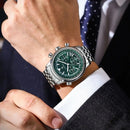 Relógio Masculino POEDAGAR® Luxury Chronograph 960 em Aço Inoxidável – Calendário, Ponteiros Luminosos e Resistência à Água