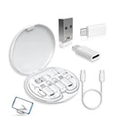 Kit Cabo USB-C 60W com Estojo Organizador Portátil – Carregamento Rápido e Adaptadores para Viagens