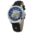 Relógio Mecânico Automático Masculino Premium – Skeleton Transparente com Vidro Azul e Estilo Sofisticado
