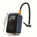 Compressor de Ar Portátil Sem Fio para Pneus – Calibrador Elétrico Digital para Carro, Moto e Bicicleta