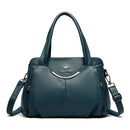 Bolsa Feminina de Couro Macio com Múltiplos Bolsos – Bolsa de Ombro Grande Capacidade Elegante e Sofisticada para Uso Diário