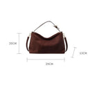 Bolsa Feminina Vintage de Ombro em Couro PU – Grande Capacidade com Design Elegante e Atemporal
