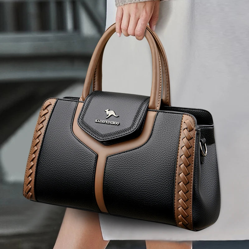 Bolsa Feminina Grande Capacidade de Luxo – Bolsa Tote de Ombro Elegante e Sofisticada para Uso Diário