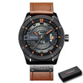 Relógio Masculino CURREN® 8301 Military Sport – Quartzo Premium com Data, Pulseira em Couro e Design Imponente