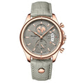 Relógio Masculino POEDAGAR 989 Luxo Cronógrafo – Pulseira de Couro, Calendário e Resistência à Água
