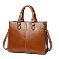 Bolsa Feminina em Couro Legitimo com Alça de Ombro e Transversal – Grande Capacidade Elegante para Trabalho e Uso Diário
