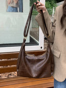 Bolsa Feminina de Couro Premium Grande Capacidade – Tote Elegante com Alça de Ombro para Trabalho e Uso Diário