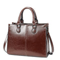 Bolsa Feminina em Couro Legitimo com Alça de Ombro e Transversal – Grande Capacidade Elegante para Trabalho e Uso Diário