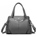 Bolsa Feminina de Couro Macio com Múltiplos Bolsos – Bolsa de Ombro Grande Capacidade Elegante e Sofisticada para Uso Diário