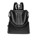 Mochila Feminina de Couro Sintético Premium – Grande Capacidade para Faculdade, Trabalho e Viagens