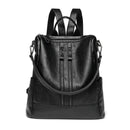 Mochila Feminina de Couro Sintético Premium – Grande Capacidade para Faculdade, Trabalho e Viagens