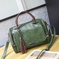 Bolsa Feminina Grande Capacidade com Tassel – Bolsa de Ombro e Transversal com Zíper e Alça Removível