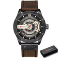 Relógio Masculino CURREN® 8301 Military Sport – Quartzo Premium com Data, Pulseira em Couro e Design Imponente