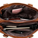 Bolsa Feminina Vintage Grande Capacidade com Múltiplos Bolsos – Elegância e Praticidade para o Dia a Dia