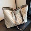 Bolsa Feminina Grande Capacidade em Couro Sintético – Bolsa Tote de Ombro para Trabalho e Uso Diário