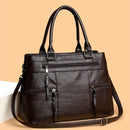 Bolsa Feminina Vintage Grande Capacidade com Múltiplos Bolsos – Elegância e Praticidade para o Dia a Dia
