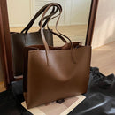 Bolsa Feminina de Couro Aurelle™ - Grande Luxo Tote Premium com Zíper e Alta Capacidade
