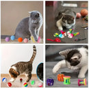 Kit Brinquedos para Gatos com 14, 28 ou 56 Peças – Bolinhas, Ratinhos e Brinquedos Interativos para Gatos