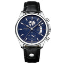 Relógio Masculino POEDAGAR 989 Luxo Cronógrafo – Pulseira de Couro, Calendário e Resistência à Água