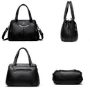 Bolsa Feminina de Couro Macio com Múltiplos Bolsos – Bolsa de Ombro Grande Capacidade Elegante e Sofisticada para Uso Diário