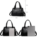 Bolsa Feminina de Couro Macio com Múltiplos Bolsos – Bolsa de Ombro Grande Capacidade Elegante e Sofisticada para Uso Diário