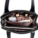 Bolsa Feminina de Couro Macio com Múltiplos Bolsos – Bolsa de Ombro Grande Capacidade Elegante e Sofisticada para Uso Diário
