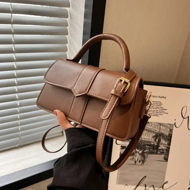 Bolsa Feminina Vintage em Couro PU – Transversal e Elegante